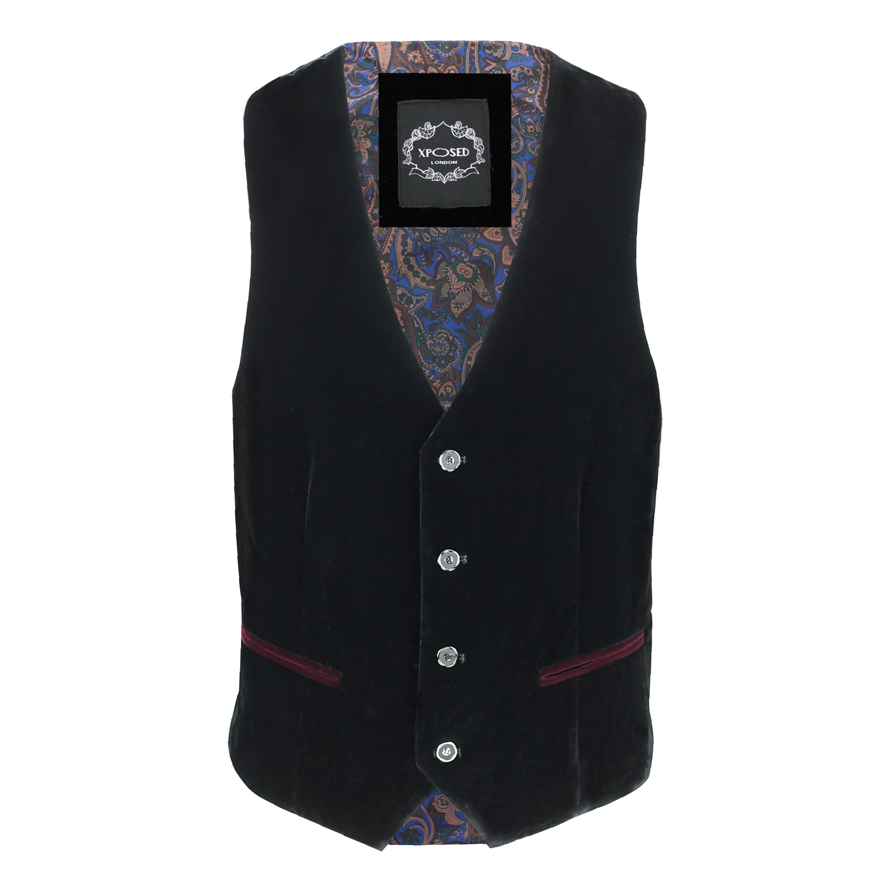 Velvet shop waistcoat black